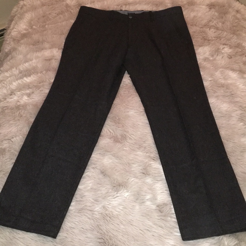 Gap Slim Fit Italian Wool Trousers Charcoal Gray